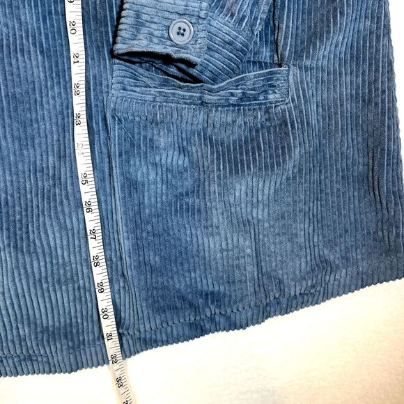 VTG CW Classics Women’s Corduroy Shirt Jacket Button Pockets Blue Plus Size 4X - Picture 6 of 7